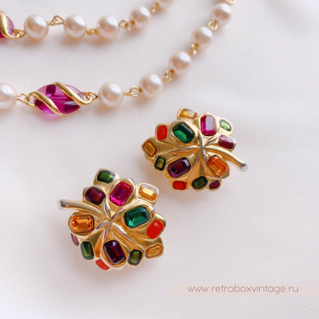 JOAN RIVERS Клипсы «Цветные листочки»