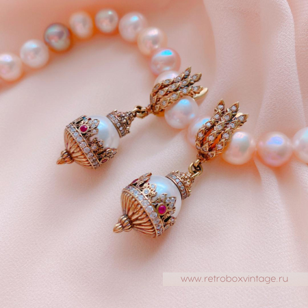 FIORE DI FIRENZE Комплект «Короны с жемчугом» коллекция SOVRANO