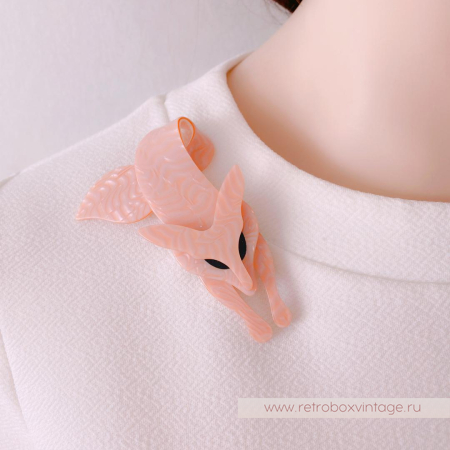 LEA STEIN Брошь «Персиковая лиса»