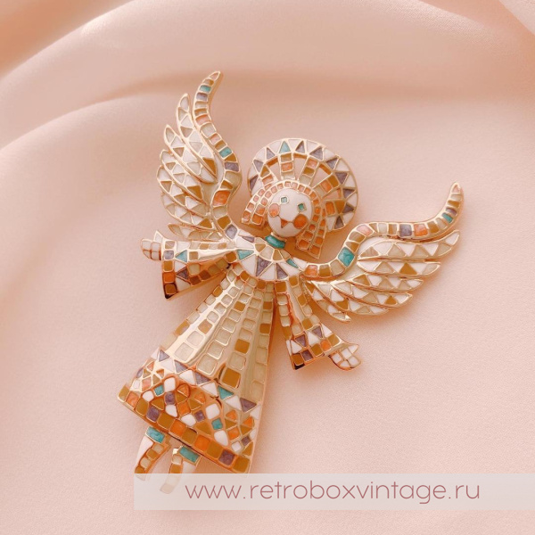 BOB MACKIE Брошь «Мозаичный ангел-хранитель»