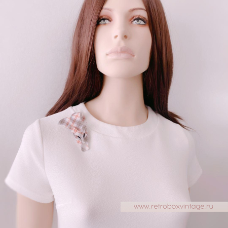 LEA STEIN Брошь «Лиса в клеточку: шотландка»