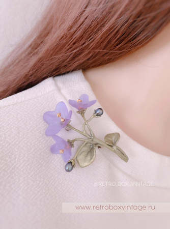 MICHAEL MICHAUD Брошь «Нежные фиалки» коллекция African violet