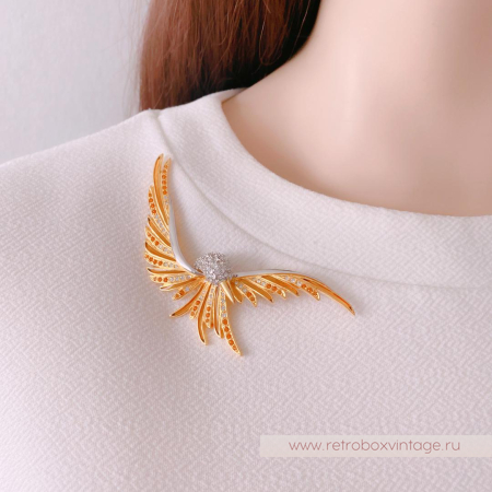 JOAN RIVERS Брошь «Золотая птица счастья» JOAN RIVERS Брошь «Золотая птица счастья»