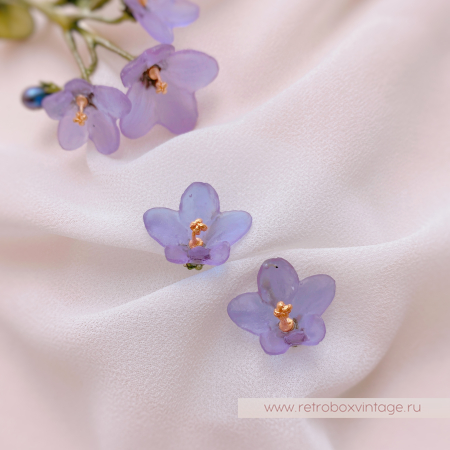 MICHAEL MICHAUD Серьги-пусеты «Нежные фиалки» коллекция African violet