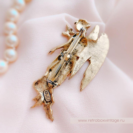 JJ / JONET JEWELRY Брошь «Ангел доброй вести: золото»