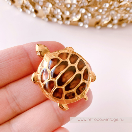 ANNE KLEIN Брошь «Маленькая черепаха»