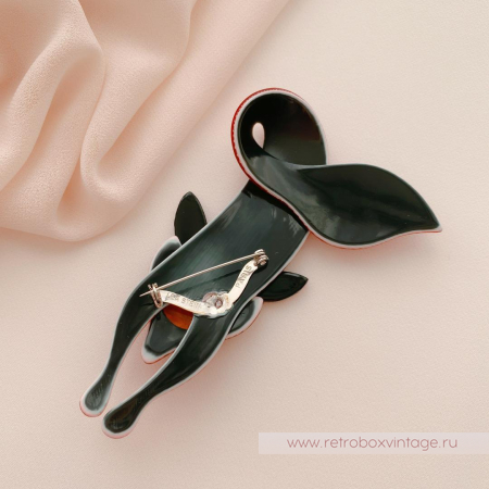 LEA STEIN Брошь «Красная лиса с люрексом»