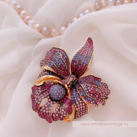 JOAN RIVERS Брошь «Пурпурная орхидея»