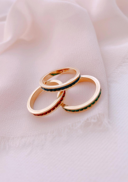 JOAN RIVERS Трио колец «Кристальные дорожки этернити»