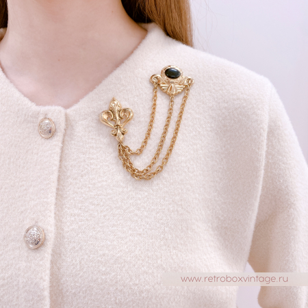 Брошь-шатлен "Сказка Шахерезады с флер-де-лисом" NO NAME