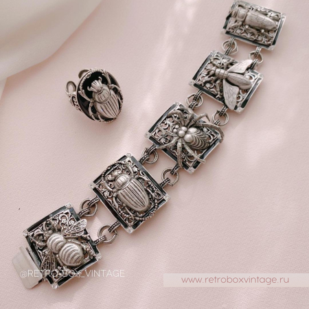 SWEET ROMANCE Кольцо «Скарабей: серебро»