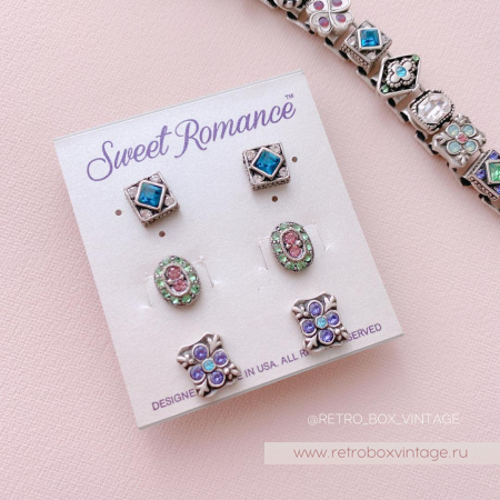 SWEET ROMANCE Трио серьги-пусеты «Сильвия»