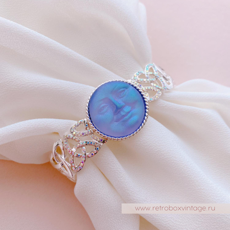 KIRKS FOLLY Браслет-стрейч "Кельтская луна: лаванда в серебре"