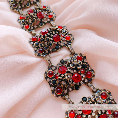 SWEET ROMANCE Браслет «Вечная любовь: гранатовое стекло»