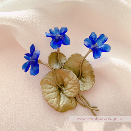 MICHAEL MICHAUD Брошь "Дикие фиалки"