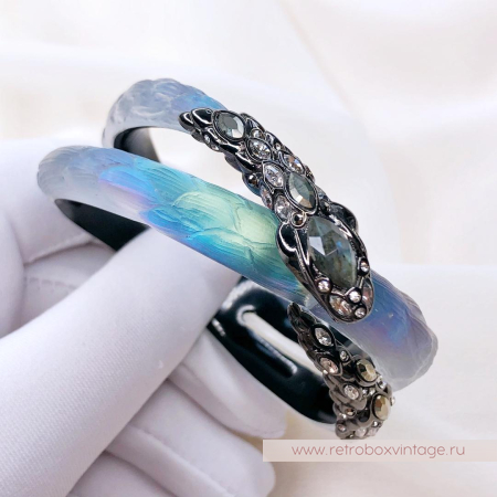 ALEXIS BITTAR Браслет "Магическая имперская змея" Коллекция IMPERIAL NOIR