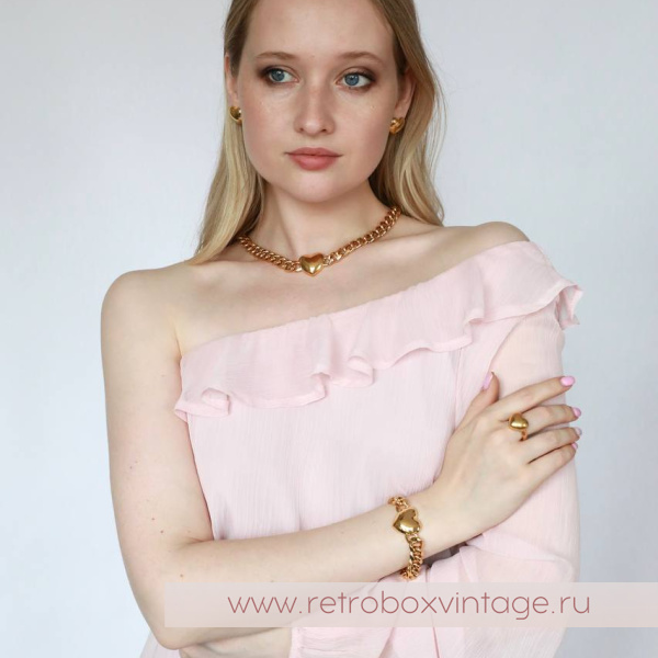 UVELINA Серьги-пусеты "Золотое сердце" UVELINA Серьги-пусеты "Золотое сердце"
