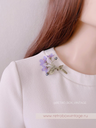MICHAEL MICHAUD Брошь «Нежные фиалки» коллекция African violet