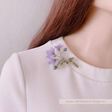MICHAEL MICHAUD Брошь «Нежные фиалки» коллекция African violet
