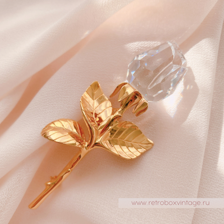 SWAROVSKI Брошь "Хрустальная роза" Коллекция Crystal Memories