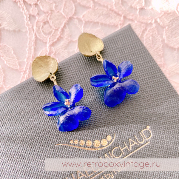 MICHAEL MICHAUD Серьги "Дикие фиалки"