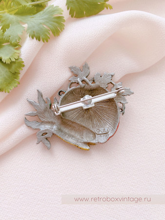 JJ / JONET JEWELRY Брошь «Тыква с кукурузой: серебро» овощи