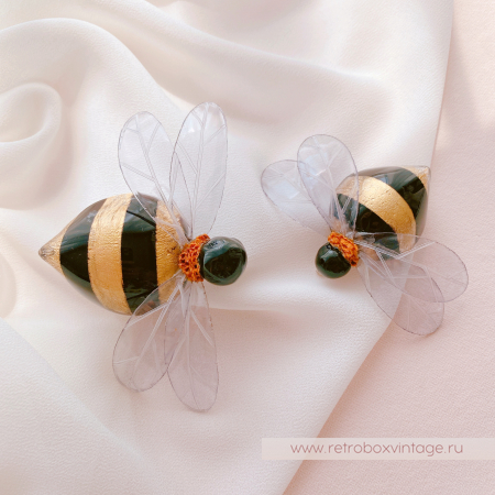 CILEA PARIS Брошь "Золотой шмель: средний» /  Коллекция "Пчелы"