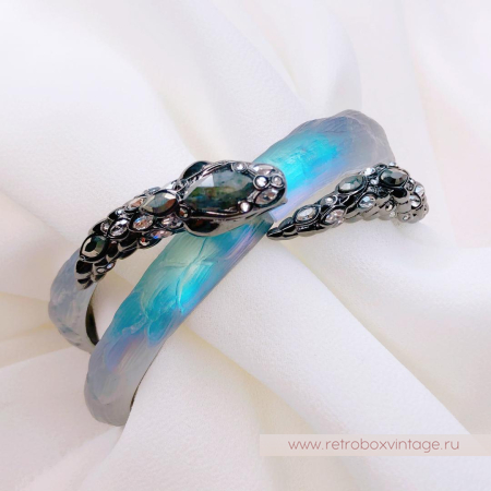 ALEXIS BITTAR Браслет "Магическая имперская змея" Коллекция IMPERIAL NOIR