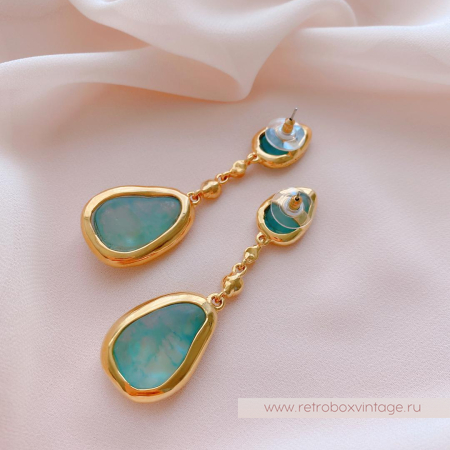 KARA ROSS Серьги «Зеленые самоцветы»