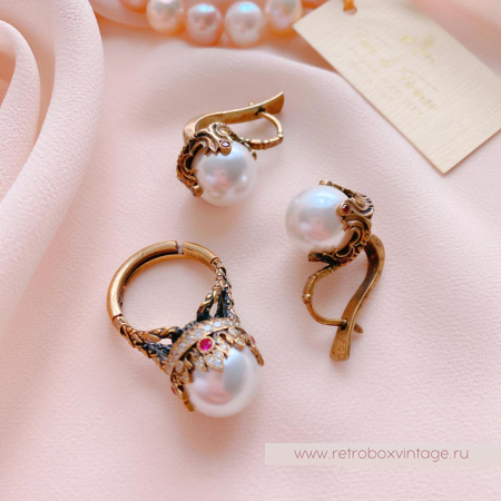 FIORE DI FIRENZE Кольцо «Короны с жемчугом» коллекция SOVRANO