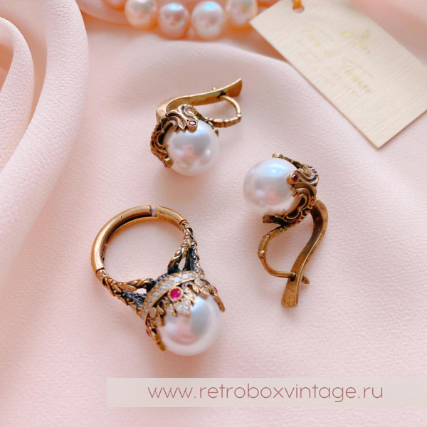 FIORE DI FIRENZE Кольцо «Короны с жемчугом» коллекция SOVRANO