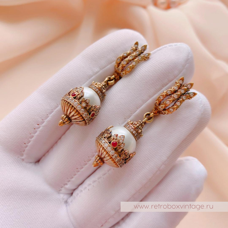 FIORE DI FIRENZE Комплект «Короны с жемчугом» коллекция SOVRANO