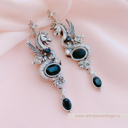 SWEET ROMANCE Серьги «Хранители: серебро»