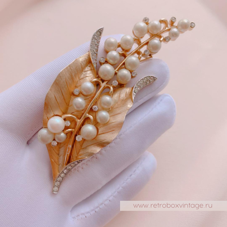 TRIFARI Брошь «Ландыши жемчужные»