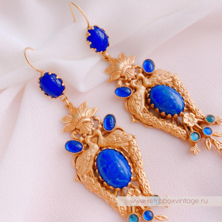 ASKEW LONDON Комплект «Синие павлины»