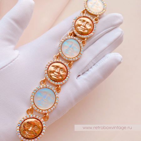 KIRKS FOLLY Браслет "Шесть лун: чередующиеся светлые и золотые"