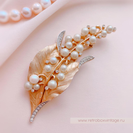 TRIFARI Брошь «Ландыши жемчужные»