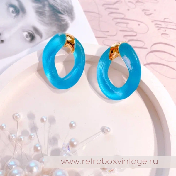 ALEXIS BITTAR Серьги "Оливия: голубая лагуна"