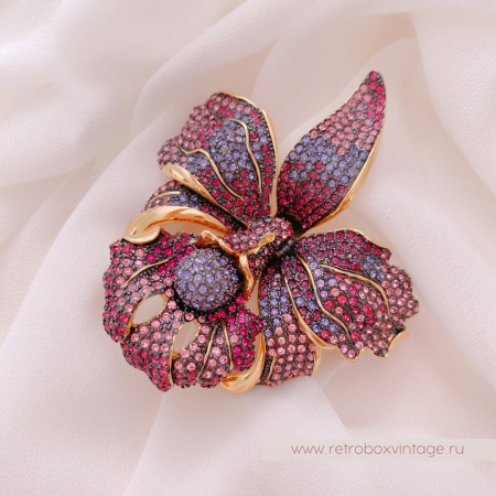 JOAN RIVERS Брошь «Пурпурная орхидея»