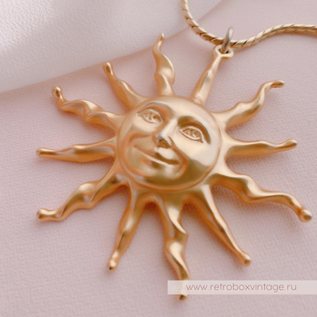 ANNE KLEIN Кулон на цепочке «Золотое солнце»