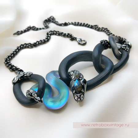 ALEXIS BITTAR Колье «Магическая имперская змея» Коллекция IMPERIAL NOIR