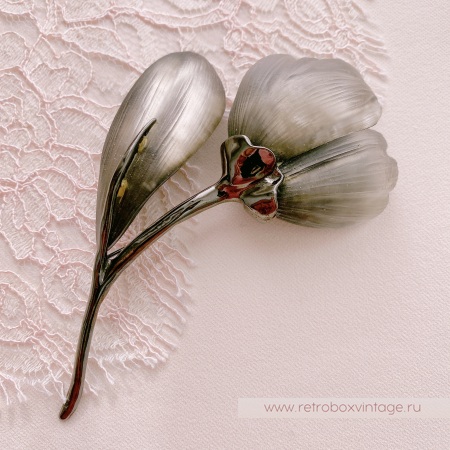 ALEXIS BITTAR Брошь "Пепельный тюльпан" Эксклюзив