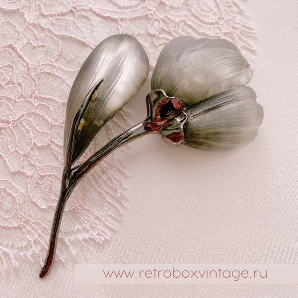 ALEXIS BITTAR Брошь "Пепельный тюльпан" Эксклюзив
