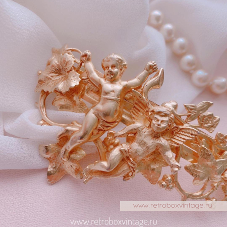 KIRKS FOLLY Заколка-автомат для волос «Два купидона»