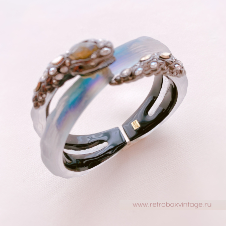 ALEXIS BITTAR Браслет "Магическая имперская змея" Коллекция IMPERIAL NOIR