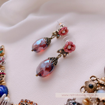 SWEET ROMANCE Серьги «Роза моего сердца»