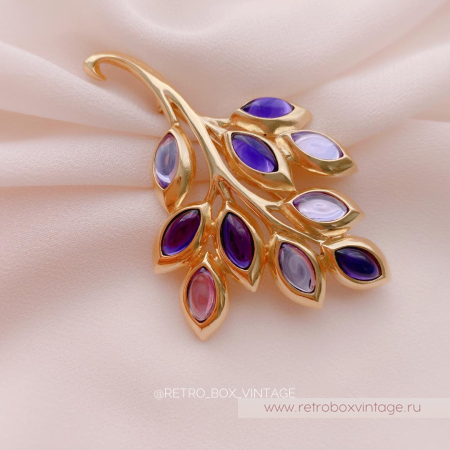 TRIFARI Брошь «Фиолетовая веточка»