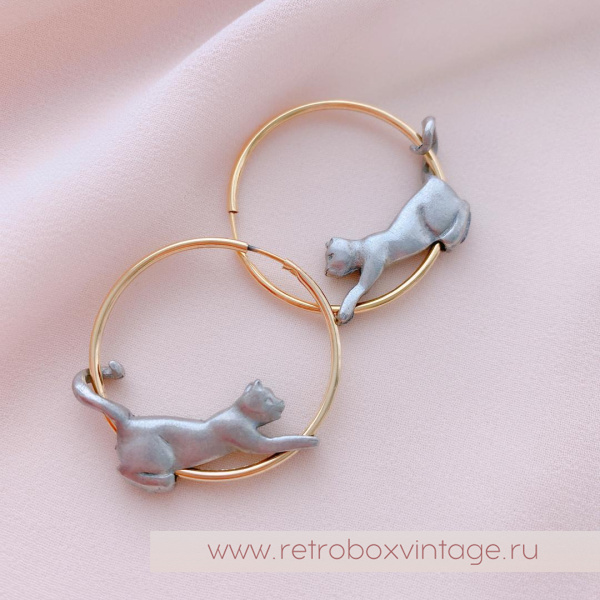 JJ / JONET JEWELRY (ARTIFACTS ) Серьги-конго «Кошечки-пантеры» (уценка) JJ / JONET JEWELRY (ARTIFACTS ) Серьги-конго «Кошечки-пантеры» (уценка)