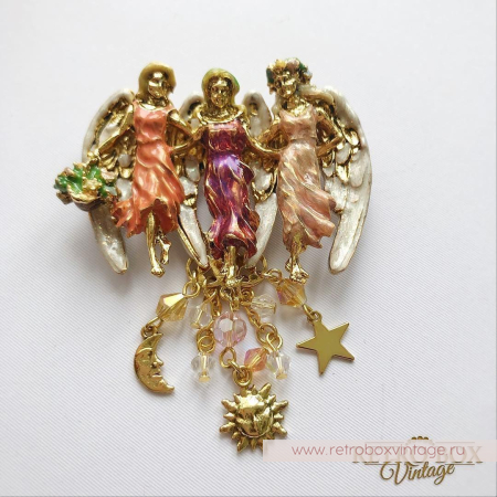 KIRKS FOLLY Брошь «Вера, Надежда, Любовь» три сестры, три ангела