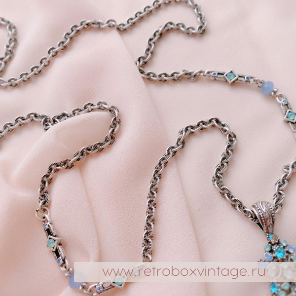 SWEET ROMANCE Кулон на цепочке «Голубой крест»